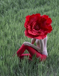 Girl and flower 