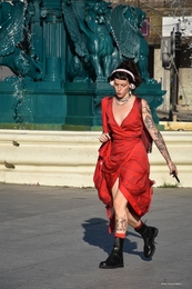 The girl in red... 