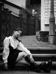 Reverie on Stone Steps 